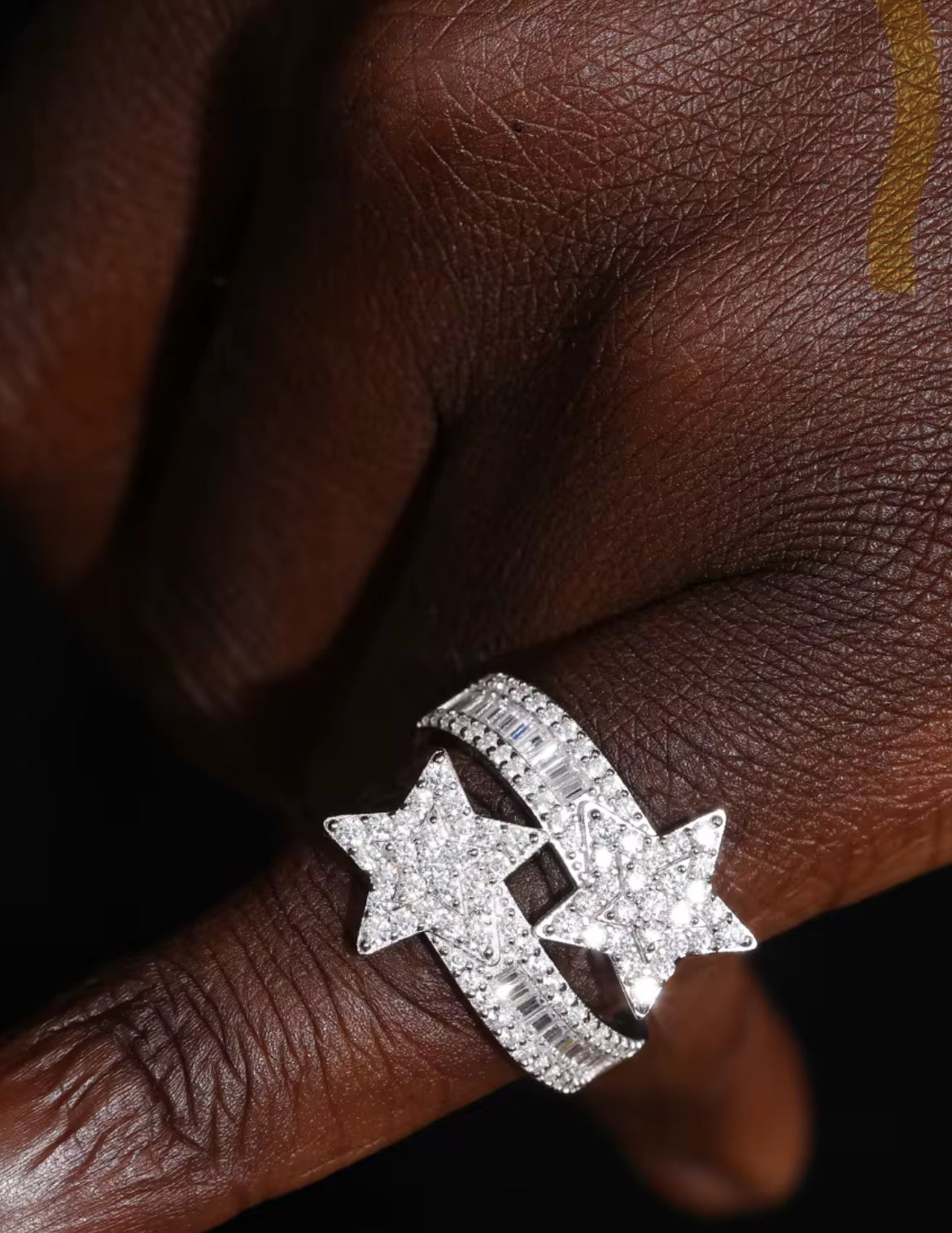 Moissanite star ring