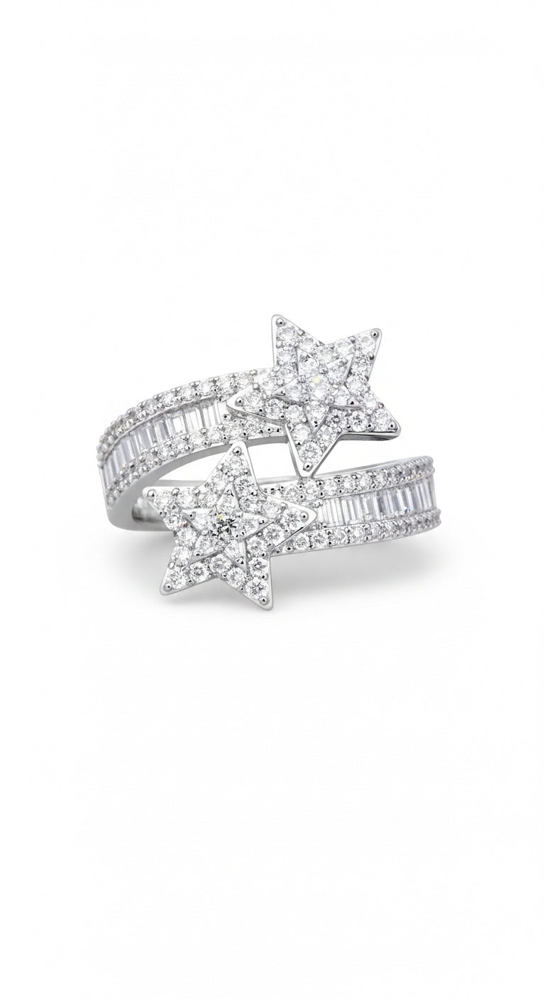 Moissanite star ring