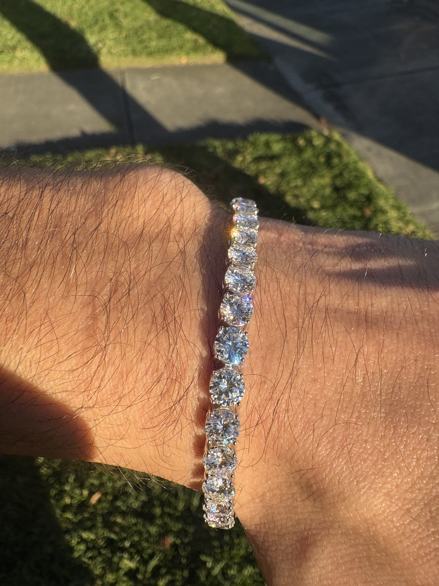 5mm moissanite tennis bracelet 8 inches 925 silver