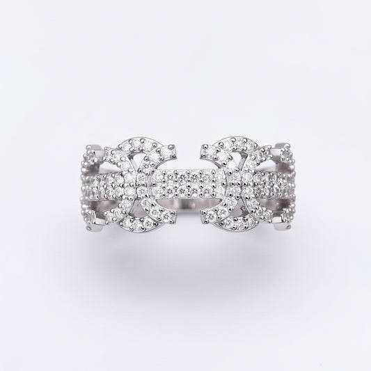 Byzantine ring VVS Moissanite/solid 925 silver