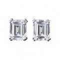 emerald cut moissanite earrings 