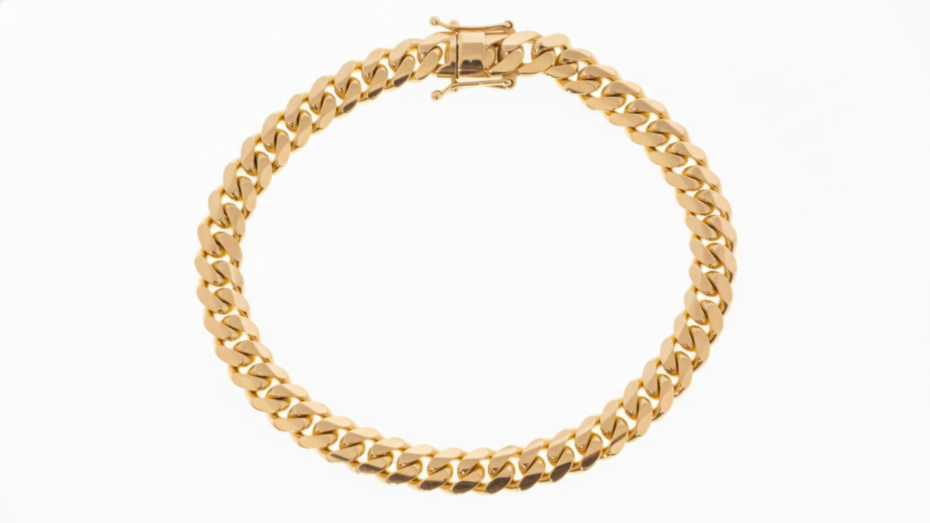 Solid 10k Gold Cubano