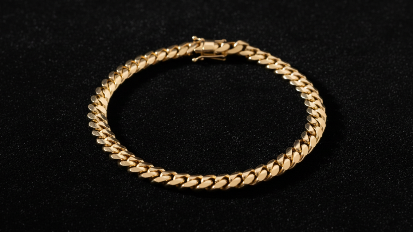 Solid 10k Gold Cubano