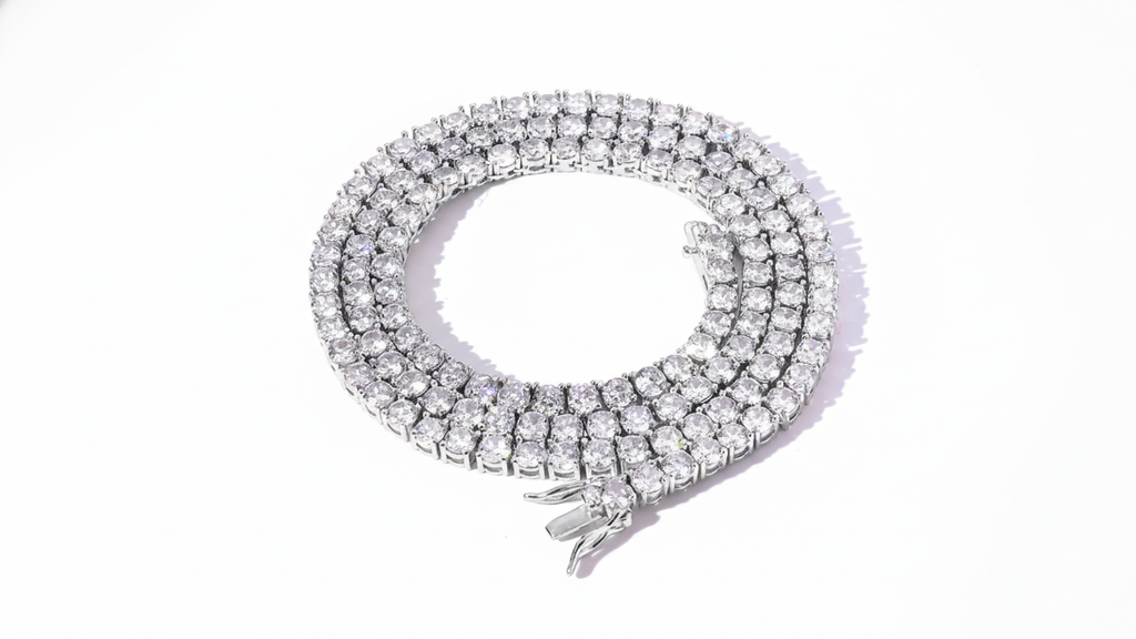 925 Silver Moissanite Tennis Chain
