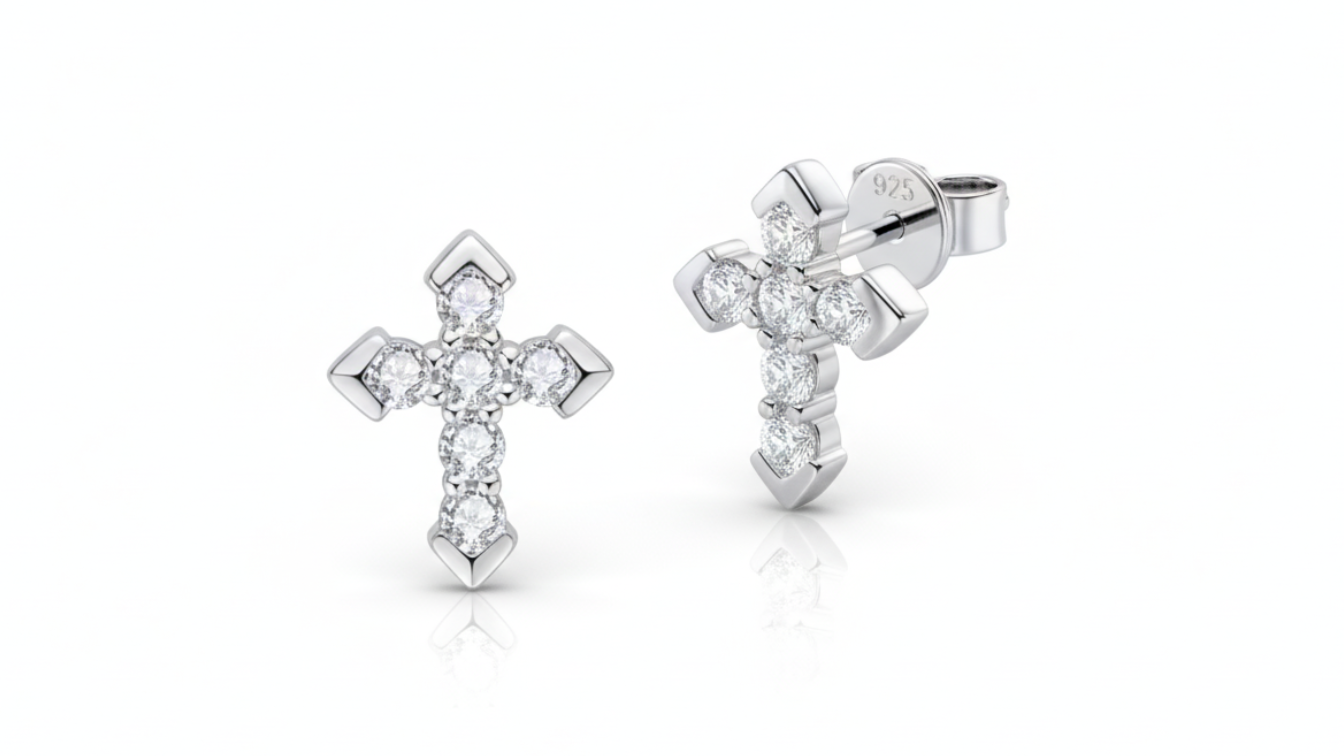 Celestial Cross Studs
