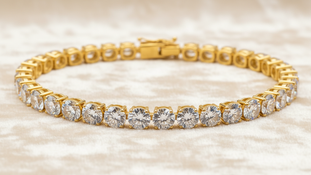 14k gold 3mm diamond tennis bracelet