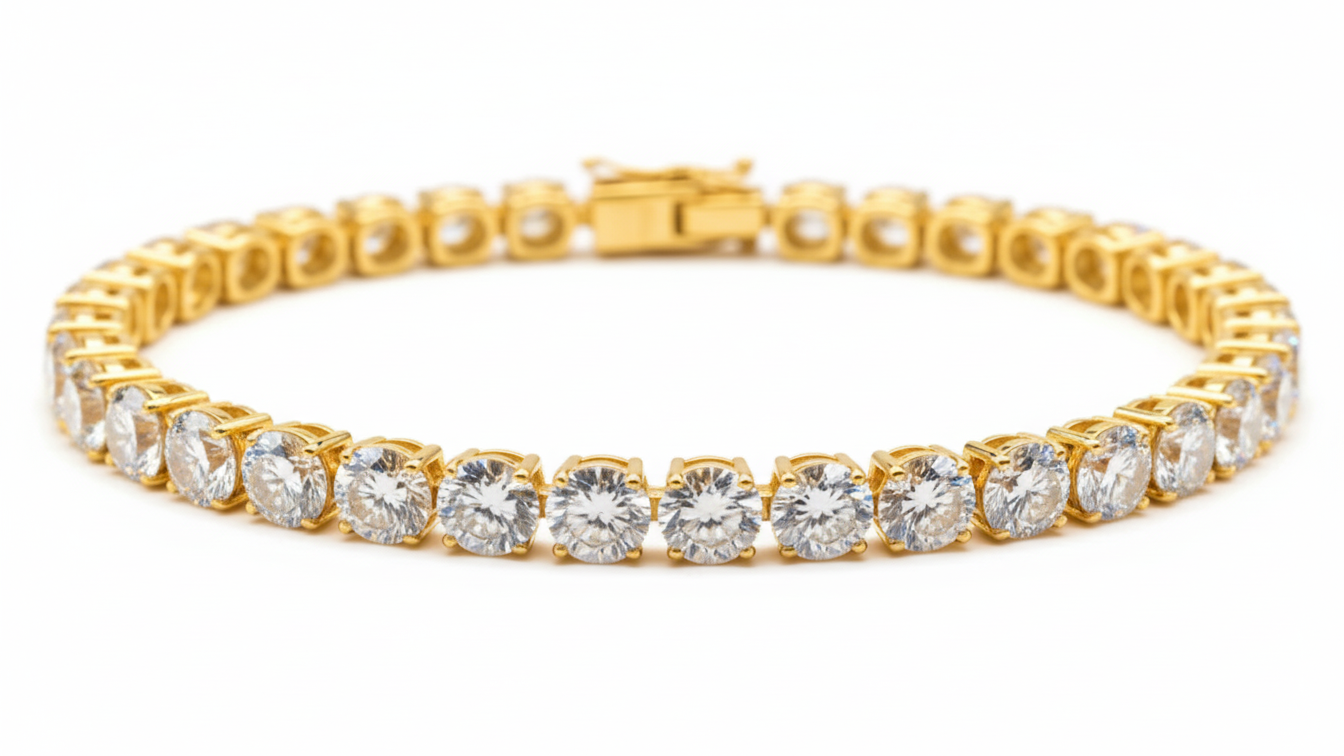 14k gold 3mm diamond tennis bracelet
